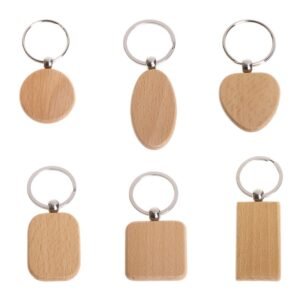 ECO Wooden Keychain Laser Logo Customizable Wood Keychain Wholesale