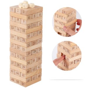 Wooden Stumble Tower Building Blocks Game