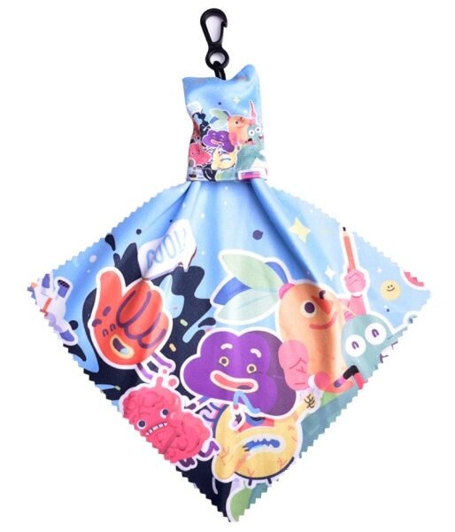 RPET Microfiber Cleaning Cloth Keychain