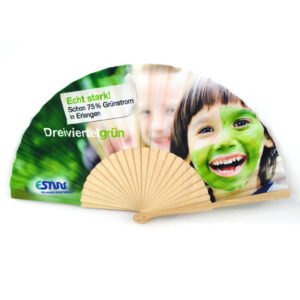 ECO Wooden Fan w/ Custom Paper Gift Box