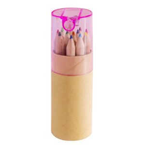 12pcs 3.5" Colored Pencil Set with Sharpener Tube