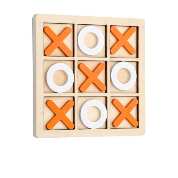 Wooden XO Tic Tac Toe Casual Versus Board Game Chess Game Funny Game For Kids
