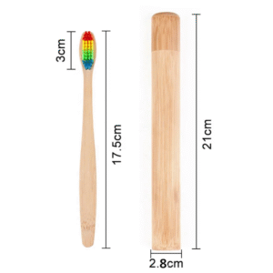 Nylon Brush Head Toothbrush - Reusable, Rainbow, Biodegradable Bamboo
