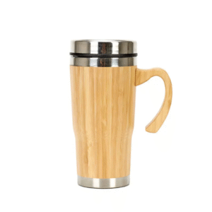 Eco Bamboo Vacuum Flask Mug with Handle