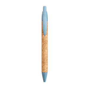 Promotional Logo customized Cork pen, wheat straw ballpoint pen