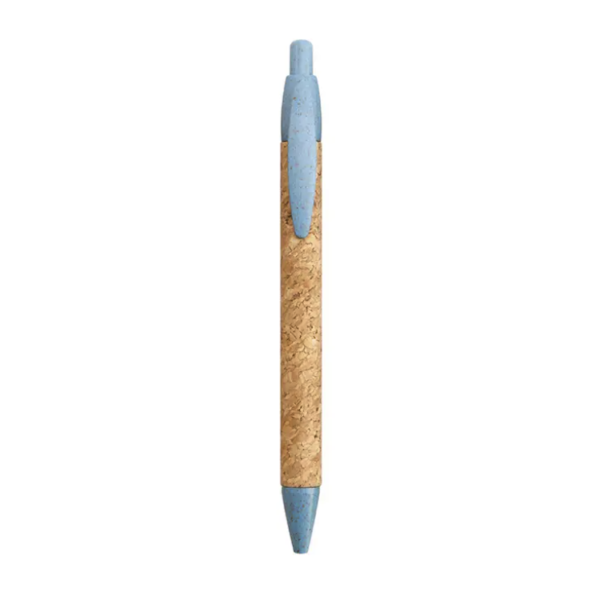 Promotional Logo customized Cork pen, wheat straw ballpoint pen