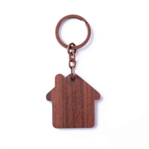 Wholesale Engraved Geometric Wooden Keychains