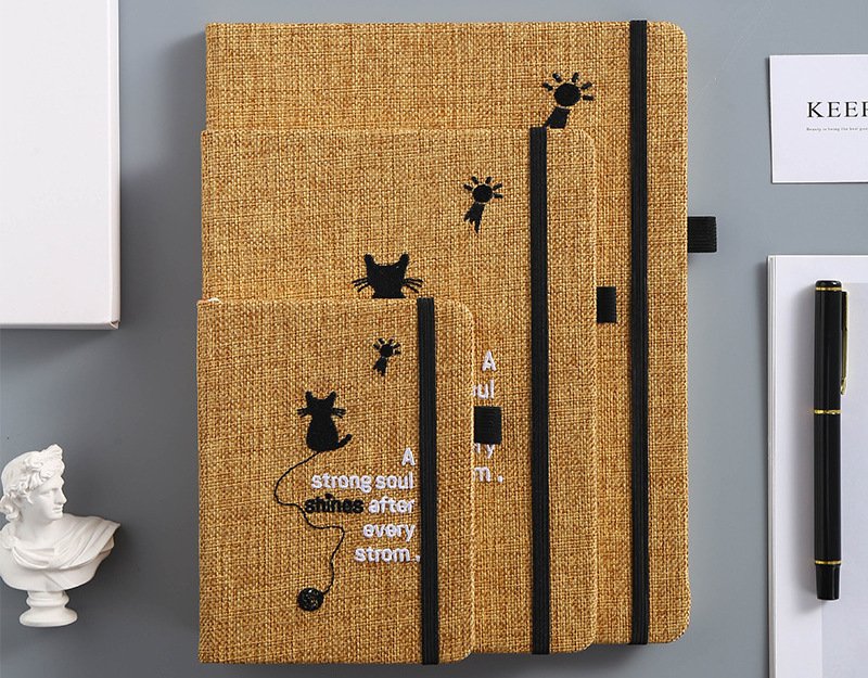 Handmade Jute Notebook - Eco Chic with Embroidery - Image 4