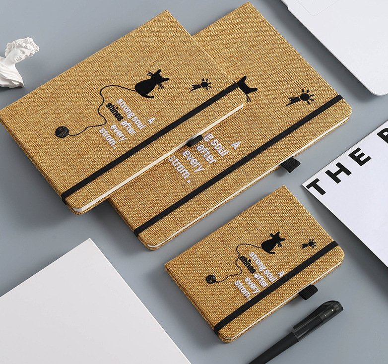 Handmade Jute Notebook - Eco Chic with Embroidery - Image 3