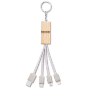Eco-Friendly Keychain Charging Cable - 3-in-1
