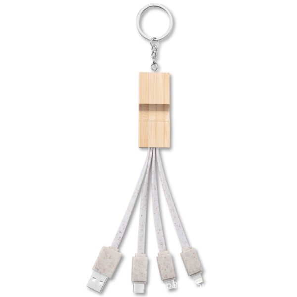 Eco-Friendly Keychain Charging Cable - 3-in-1