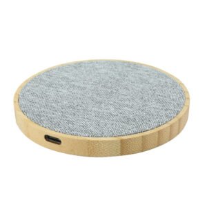 Mini Eco-Friendly Bamboo & Fabric Wireless Charger