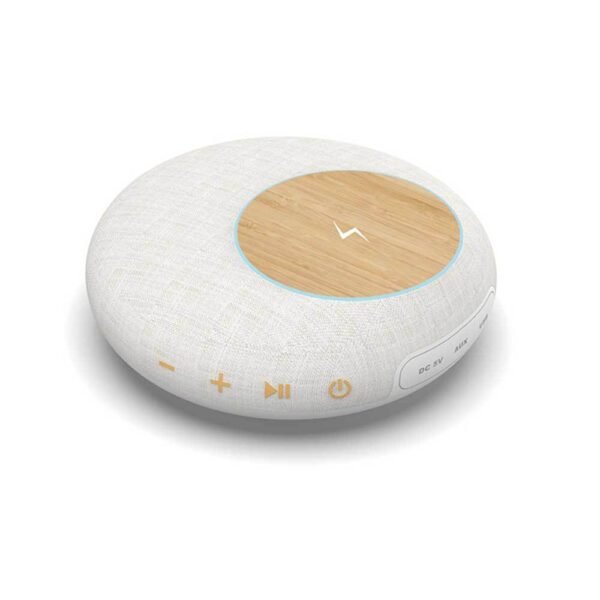 5W Bamboo Wireless Charger & Bluetooth Speaker | 3-in-1 Power Bank