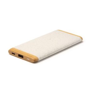 Straw & Bamboo Power Bank | Wireless Charging Wholesale