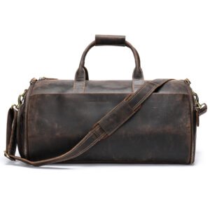 Premium Crazy Horse Leather Travel Bag for Men