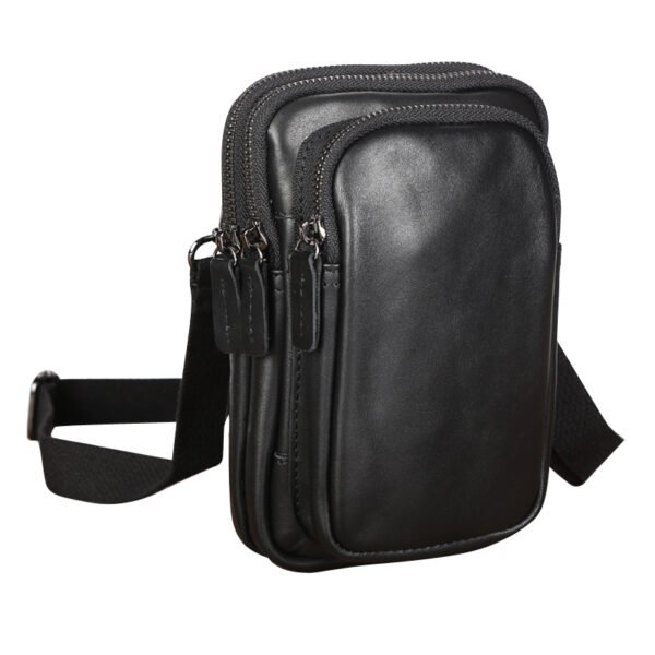 Genuine Leather Crossbody Bag - Vintage Style