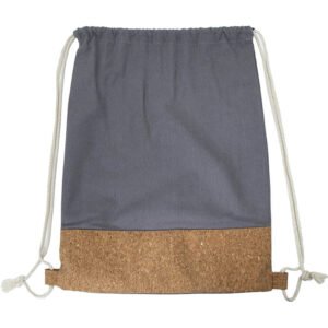 Custom Logo Outdoor Drawstring Canvas & Cork Backpack
