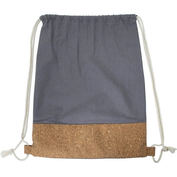 Custom Logo Outdoor Drawstring Canvas & Cork Backpack