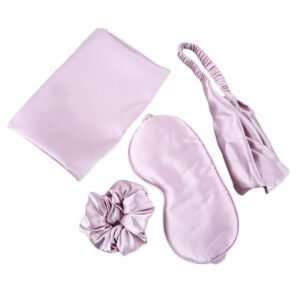 RPET Sleep Mask Gift Set with Silk Pillowcas