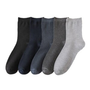 Bamboo Fiber Men's Crew Socks - Breathable & Moisture-Wicking