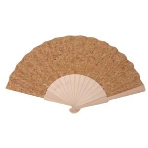 Elegant Cork Wood Fan - Customizable & Eco-Friendly