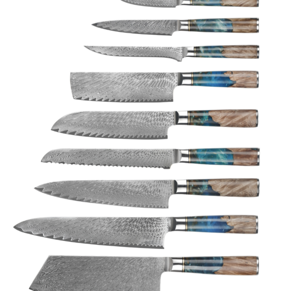Eco Damascus Kitchen Knife Set