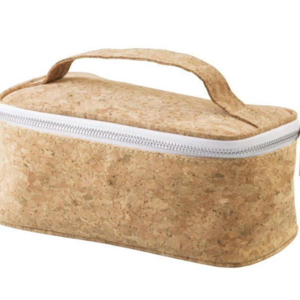 Cork Vegan Travel Brush Organizer Bag